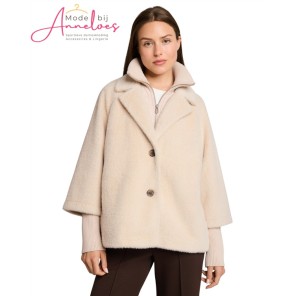 Tom Tailor dames winterjas cosy cape 1051134 Ecru Tom Tailor dames winterjas cosy cape 1051134 Ecru